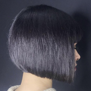 bob haircut with short bangs