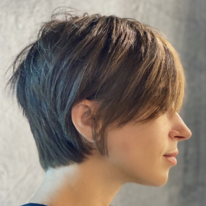 combinación de corte de pelo pixie