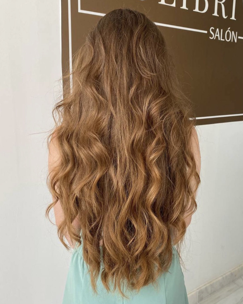 Women's long haircut