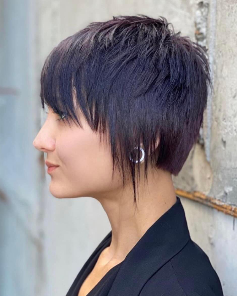 corte de pelo corto pixie para mujer